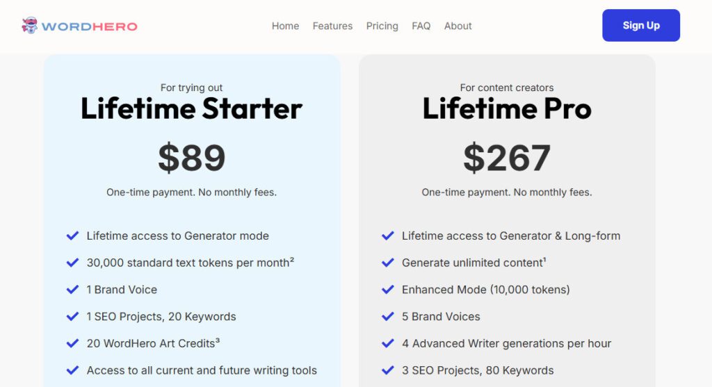 WordHero screenshot