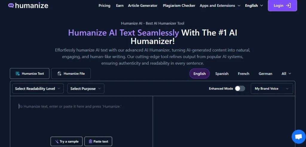 Humanizeaitext AI Review Platform Overview | Best Free AI Tools Review