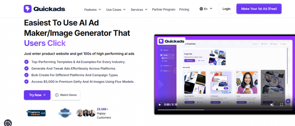 Quickads AI screenshot