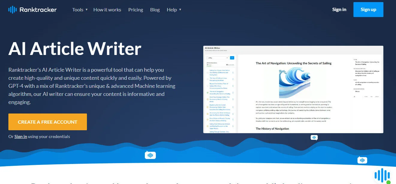 Ranktracker AI Article Writer Features Platform Overview | Best Free AI Tools Team Review