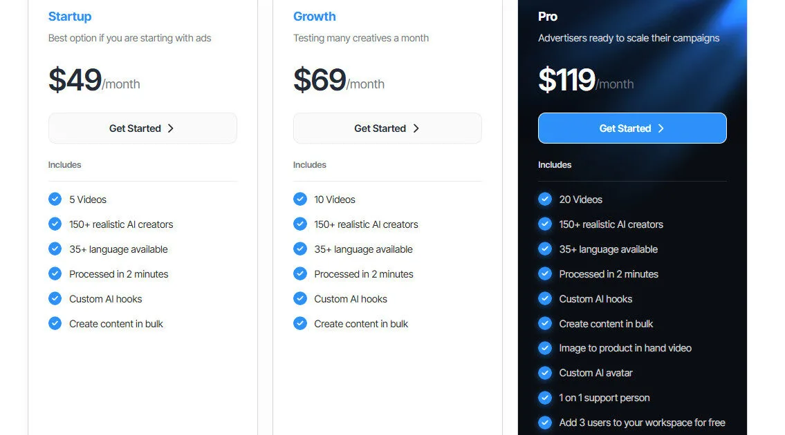 MakeUGC AI Monthly Pricing Plans | Best Free AI Tools Price Guide