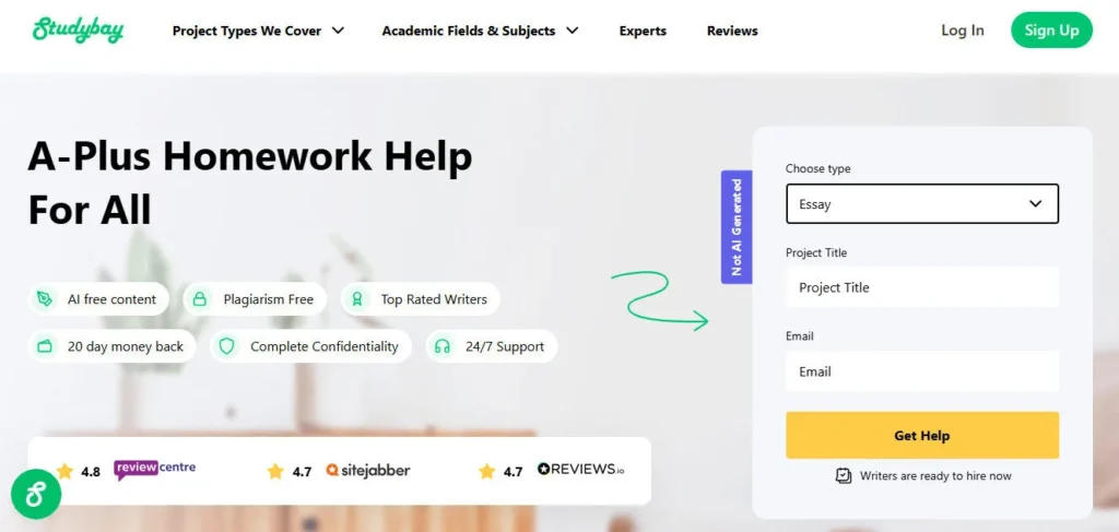 Studybay AI Review Platform Overview | Best Free AI Tools Review