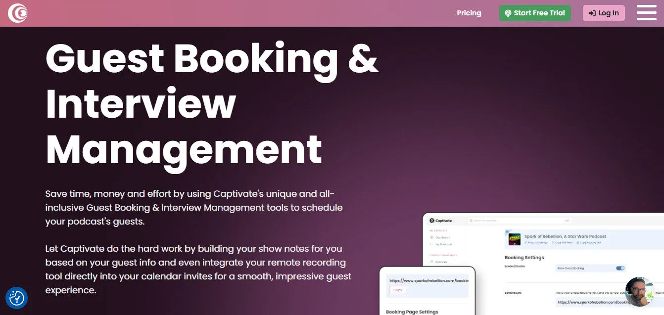 Captivate.fm Guest Booking Interview Management Features Platform Overview | Best Free AI Tools Team Review