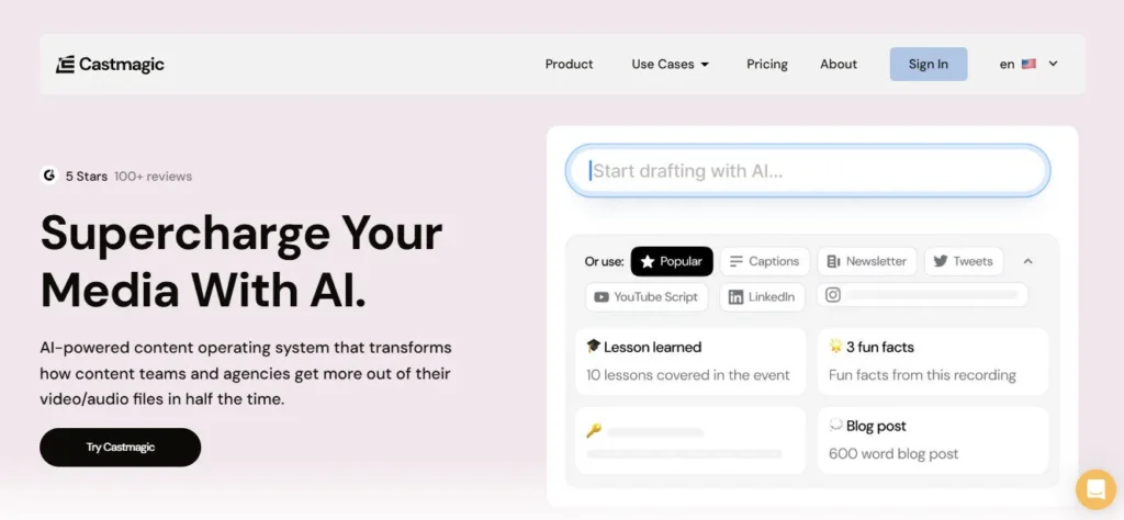 Castmagic AI Review Platform Overview | Best Free AI Tools Review
