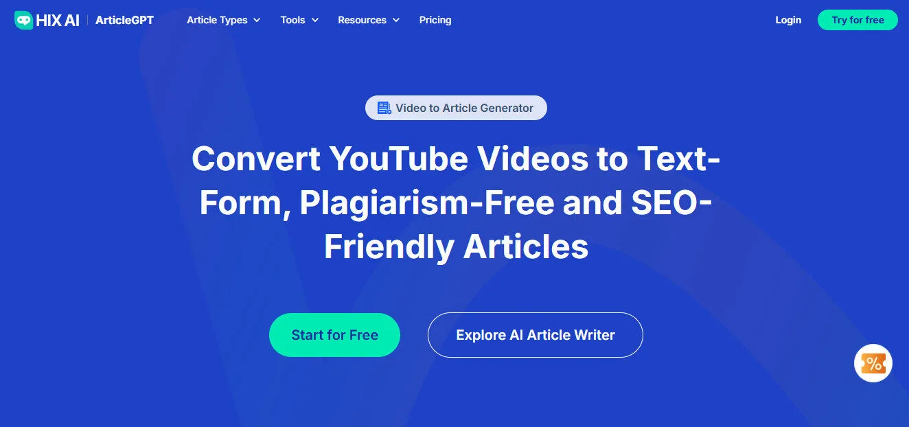 Hix AI Video to Article Generator Features Platform Overview | Best Free AI Tools Team Review