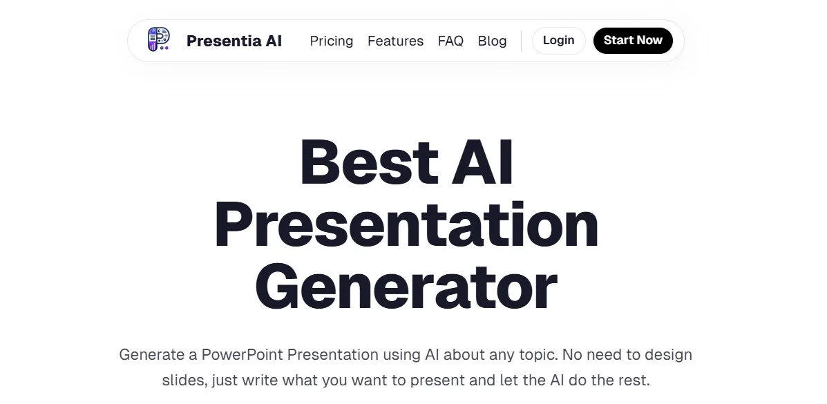 Presentia AI Best Presentation Generator Features Platform Overview | Best Free AI Tools Team Review