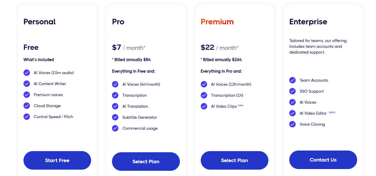 Acoust AI Yearly Pricing Plans | Best Free AI Tools Price Guide