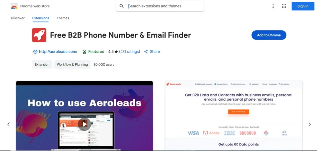 AeroLeads screenshot