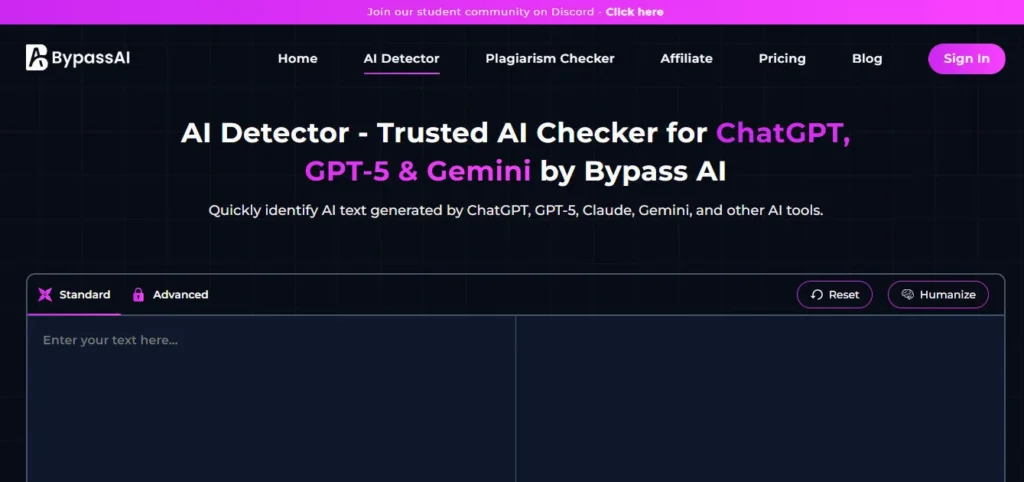 BypassAI.io screenshot