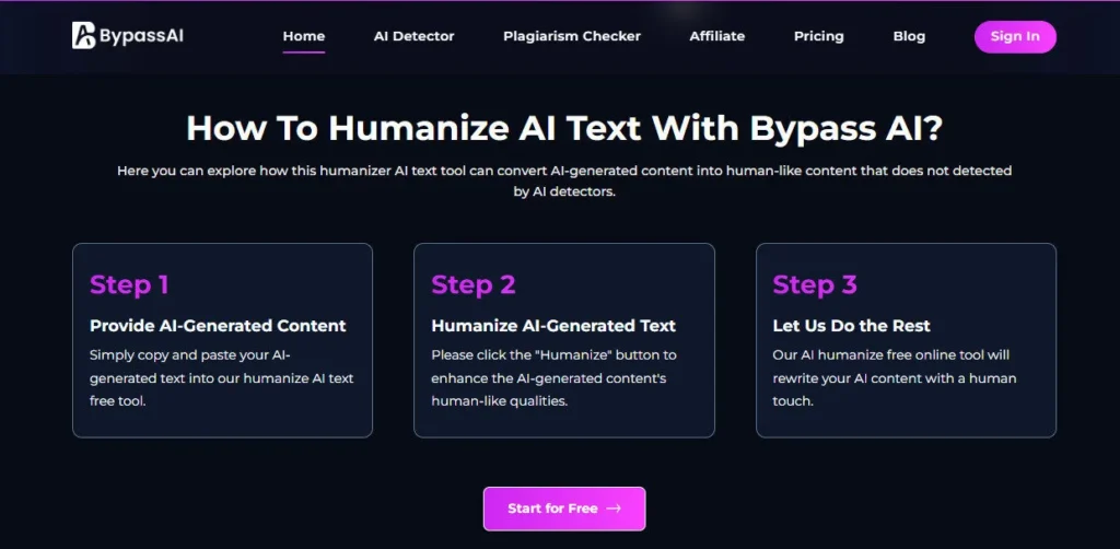 BypassAI.io screenshot