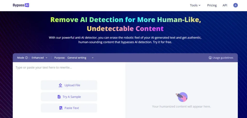 BypassAI AI screenshot