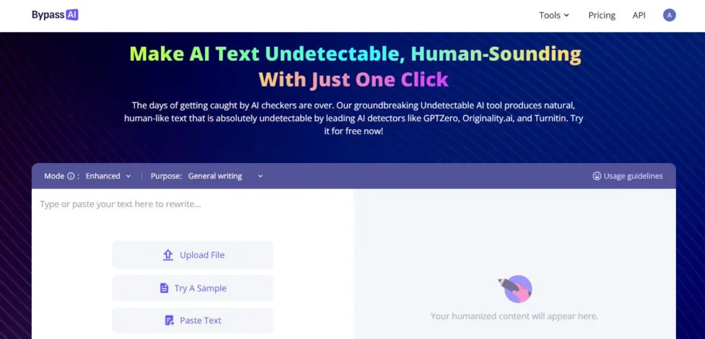 BypassAI AI screenshot