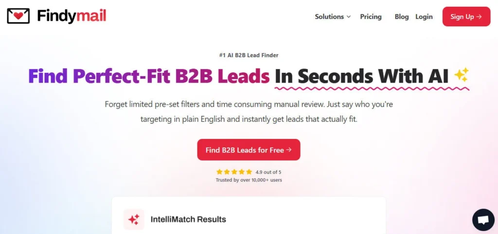 Findymail screenshot