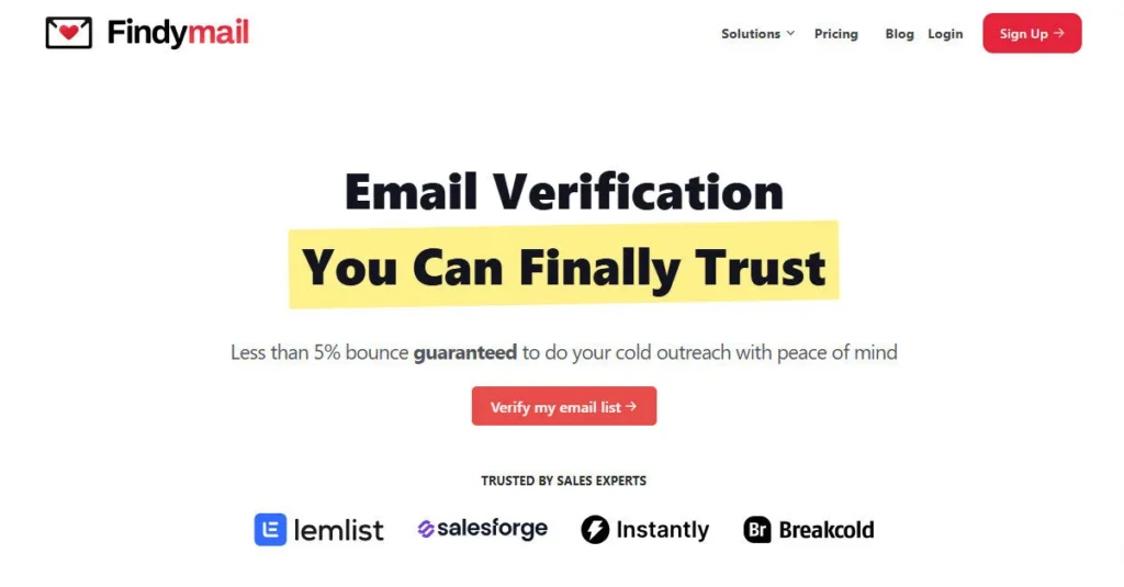 Findymail screenshot