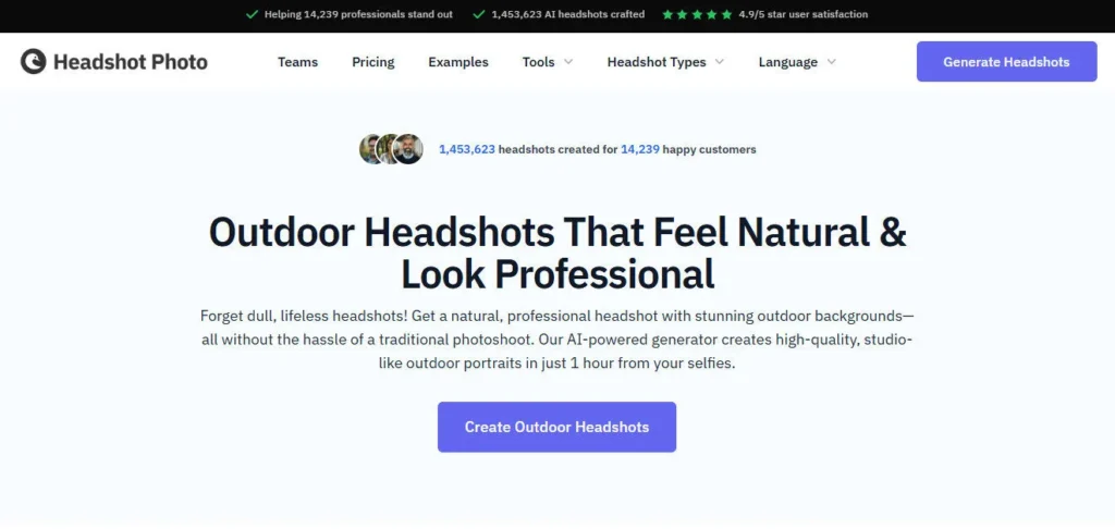 HeadshotPhoto.io screenshot
