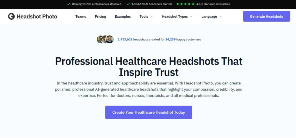HeadshotPhoto.io screenshot