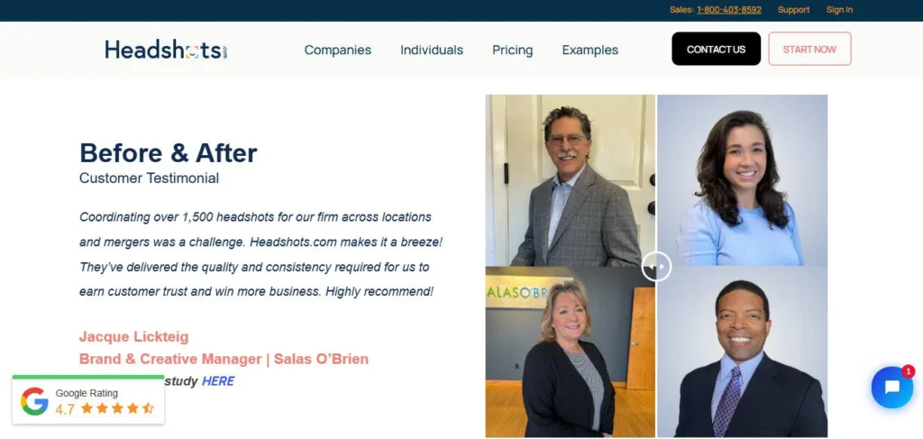 Headshots.com screenshot