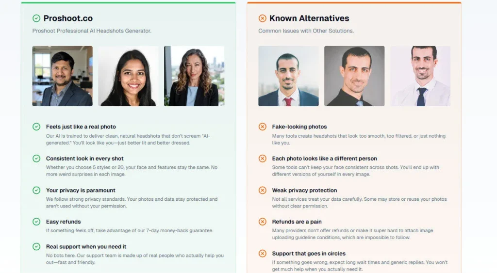 Proshoot.co screenshot