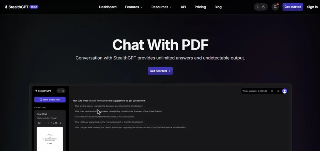 StealthGPT screenshot