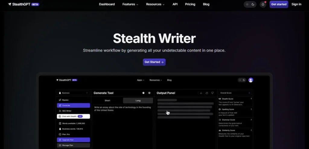 StealthGPT screenshot