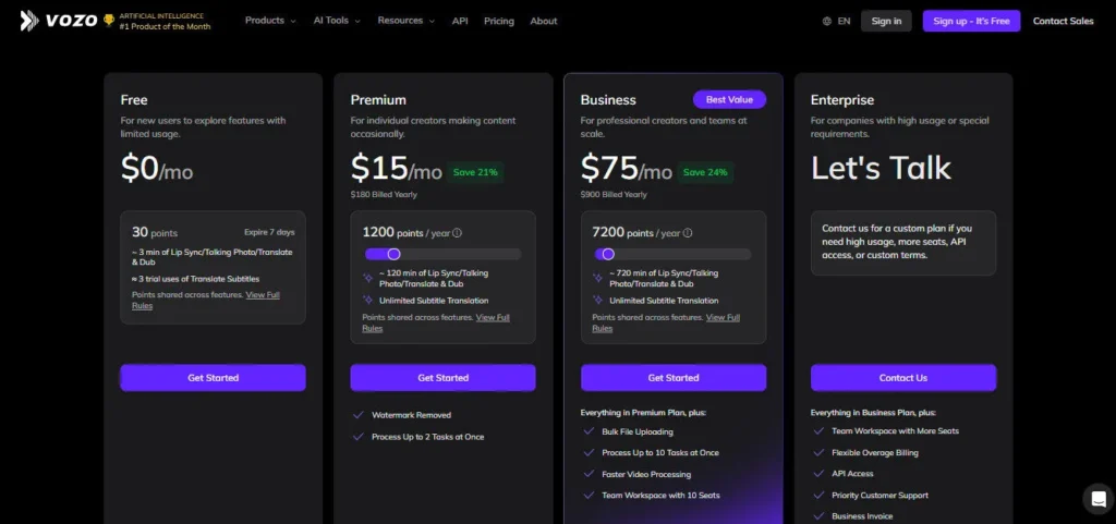 Vozo AI screenshot