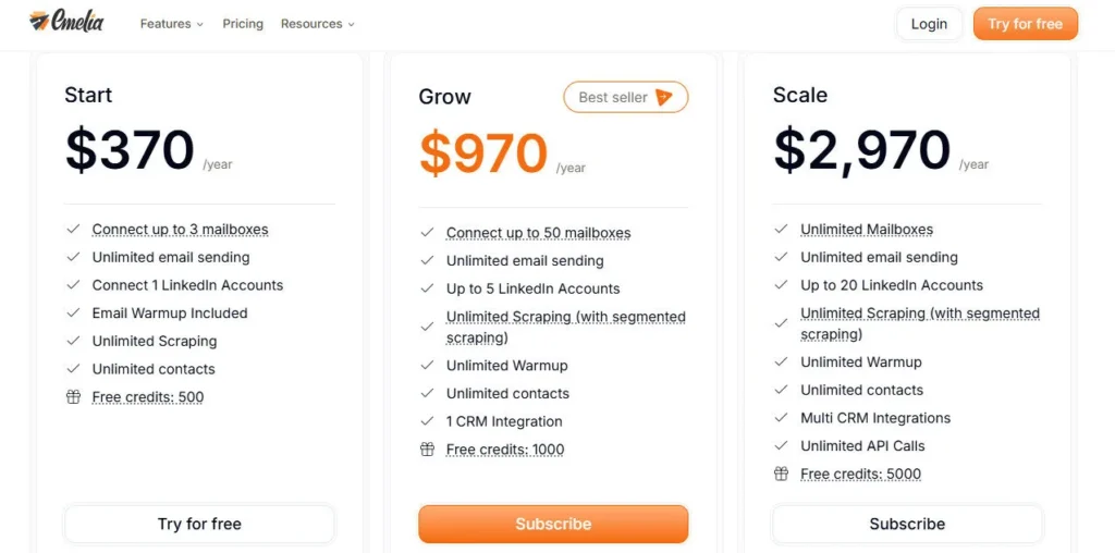 Emelia.io screenshot