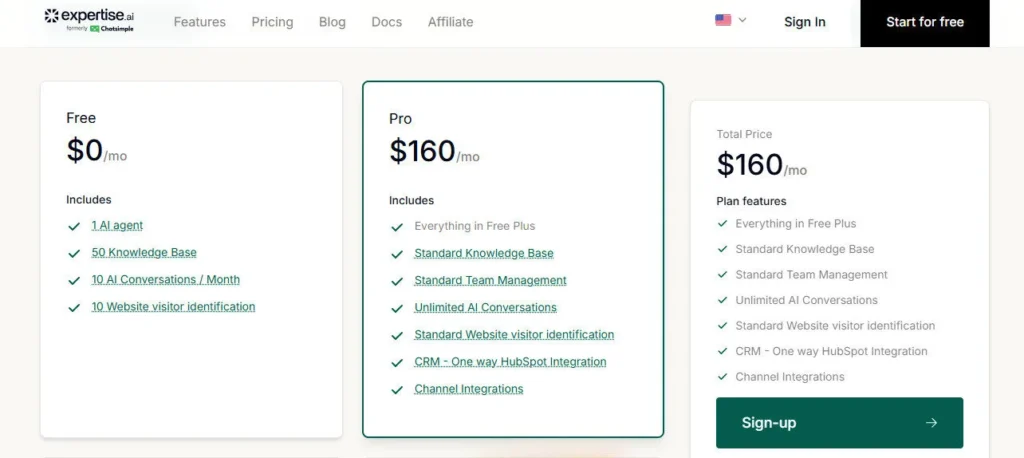Expertise AI screenshot