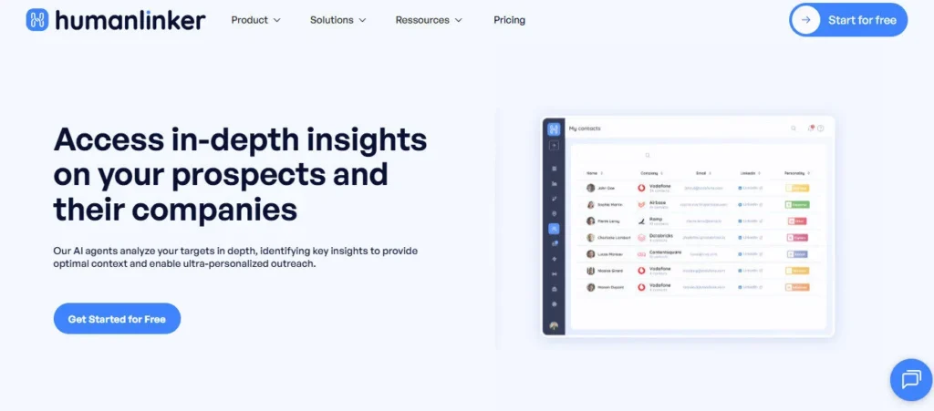 Humanlinker screenshot