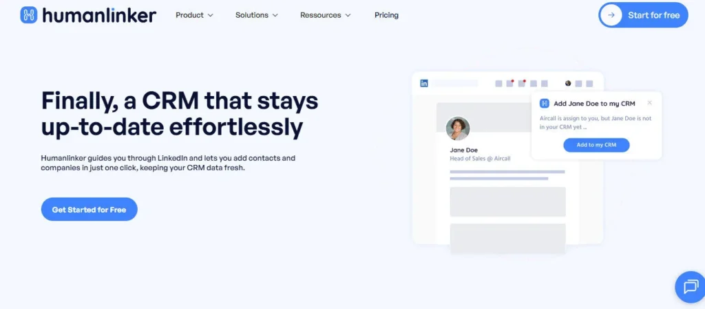 Humanlinker screenshot