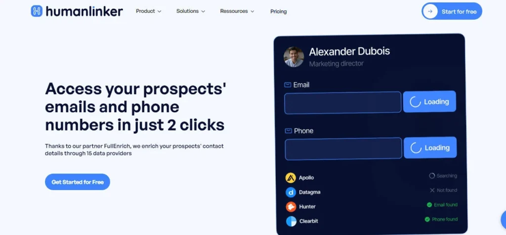 Humanlinker screenshot