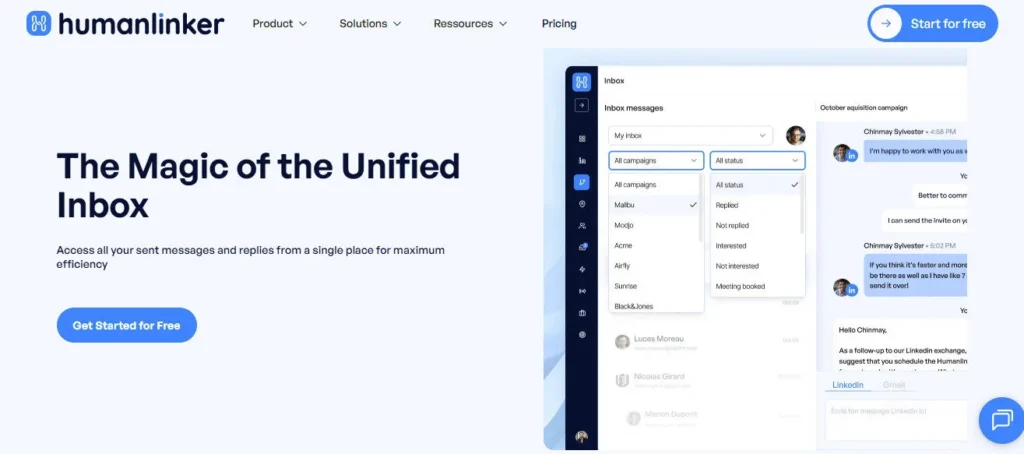 Humanlinker screenshot