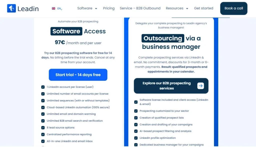 Leadin.fr screenshot