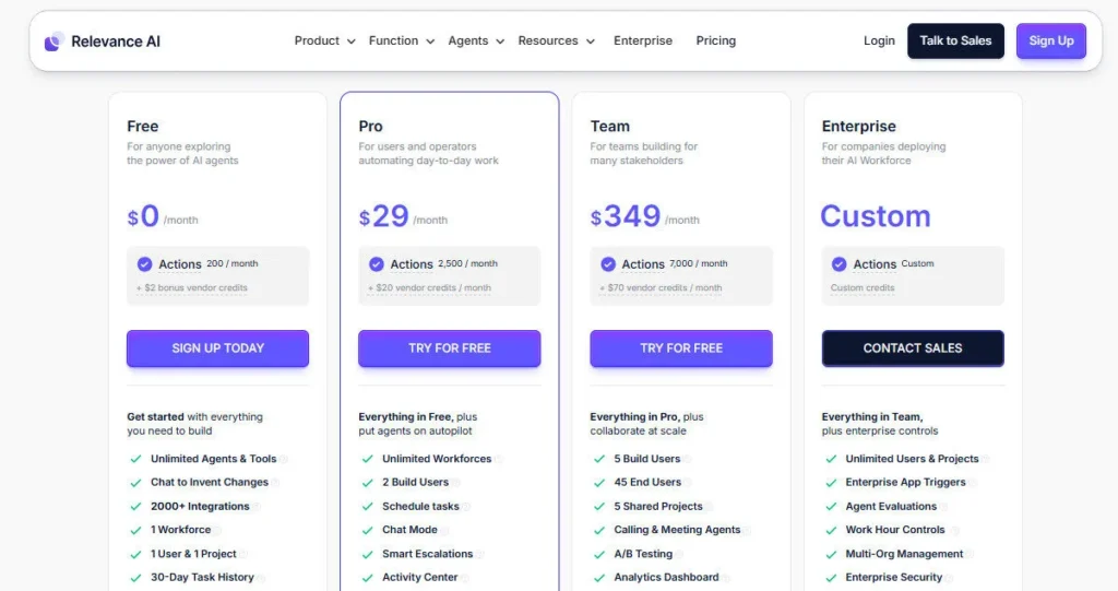 Relevance AI screenshot