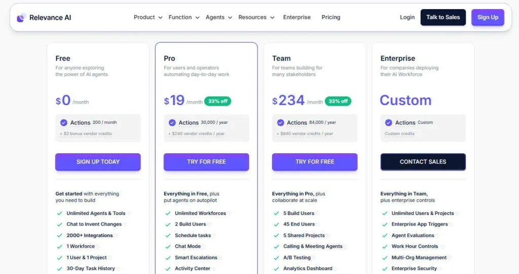 Relevance AI screenshot