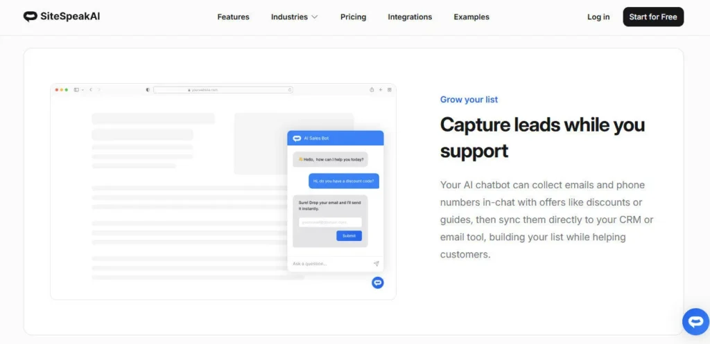 SiteSpeak AI screenshot