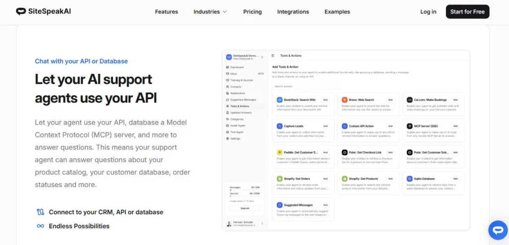 SiteSpeak AI screenshot