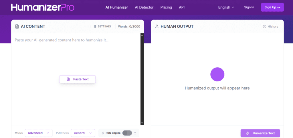 HumanizerPro AI screenshot