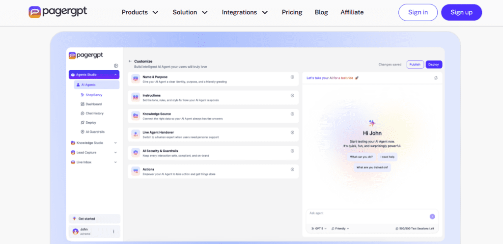 Pagergpt AI screenshot