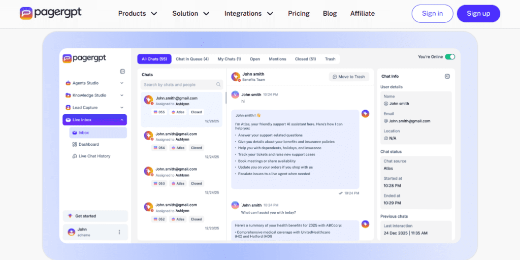 Pagergpt AI screenshot