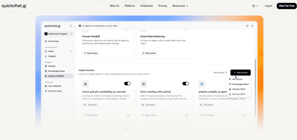 Quickchat AI screenshot
