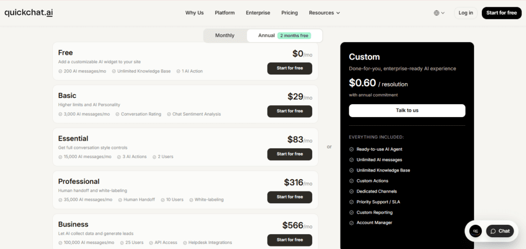 Quickchat AI screenshot