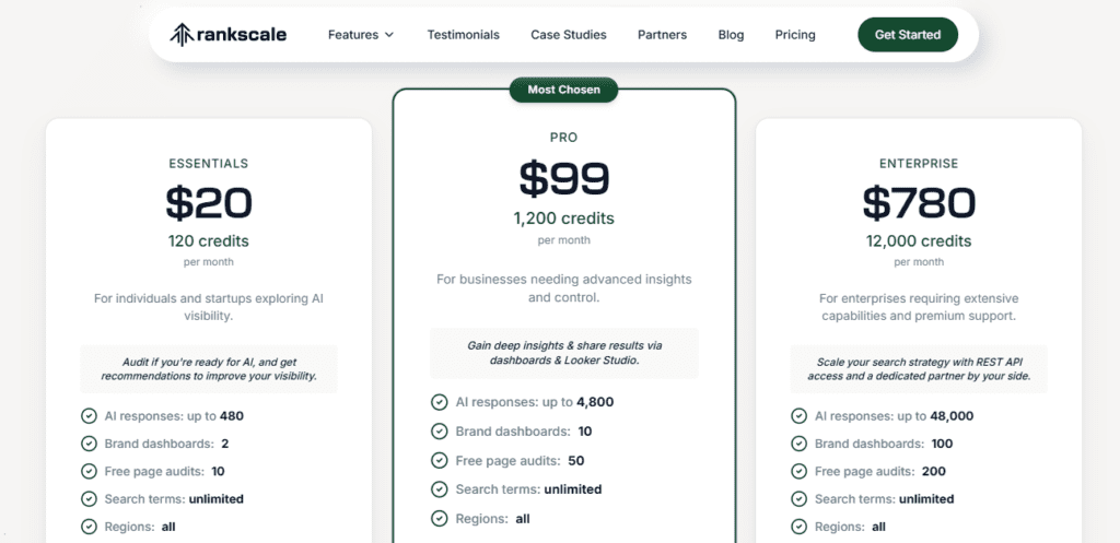 Rankscale AI screenshot