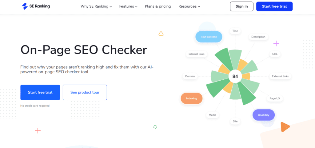 SE Ranking screenshot
