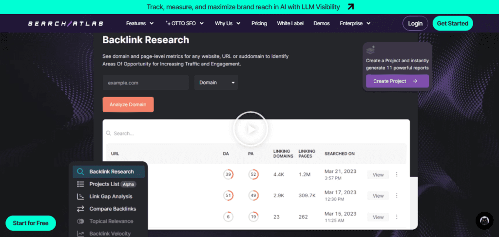 Search Atlas screenshot